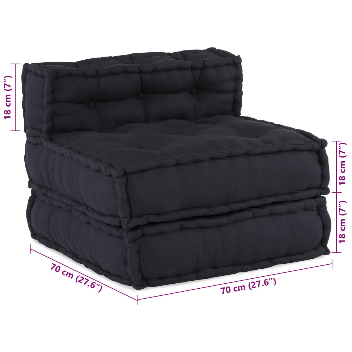 Modularna sofa 4 pcs Antracit Tkanina