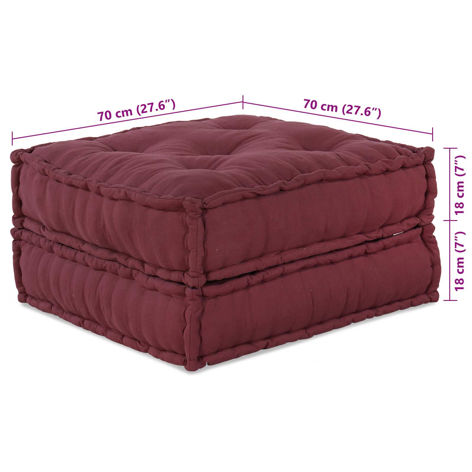 Modularna sofa 4 pcs Bordo Tkanina