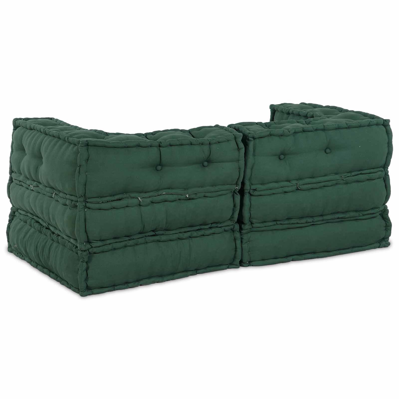 Modularna sofa 2 pcs Zelena 140 x 70 x 56 cm Tkanina