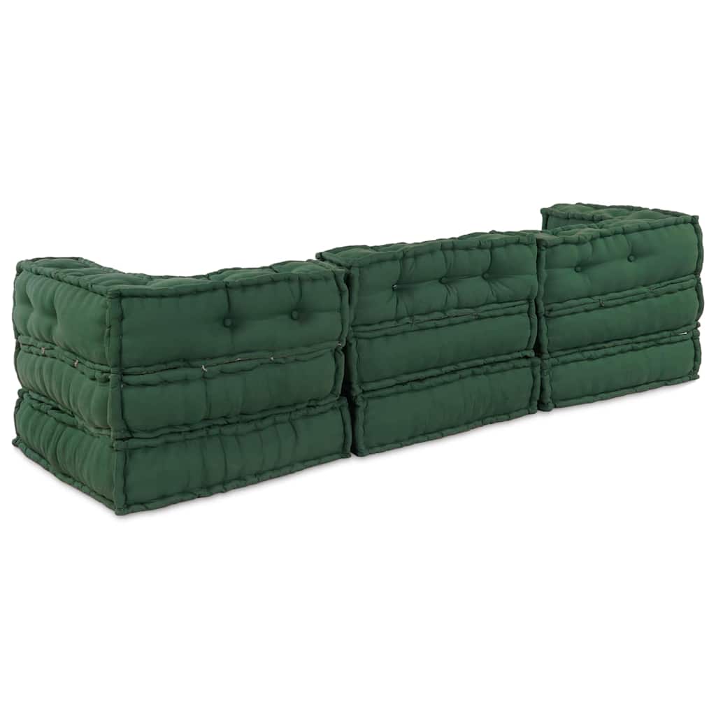 Modularna sofa 3 pcs Zelena Tkanina