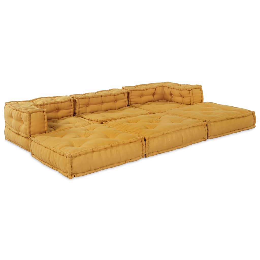 Modularna sofa 2 pcs Žuta 140 x 70 x 56 cm Tkanina