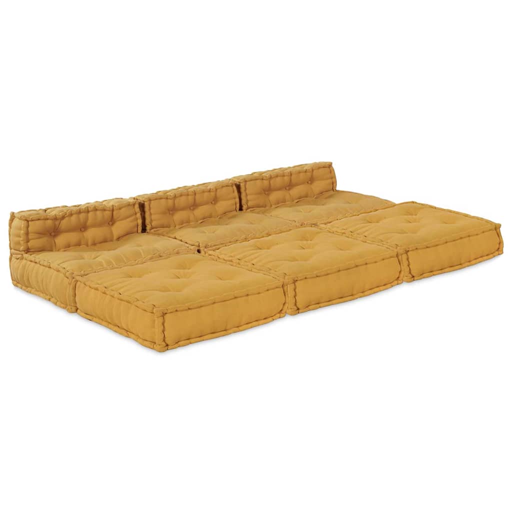 Modularna sofa 4 pcs Žuta Tkanina