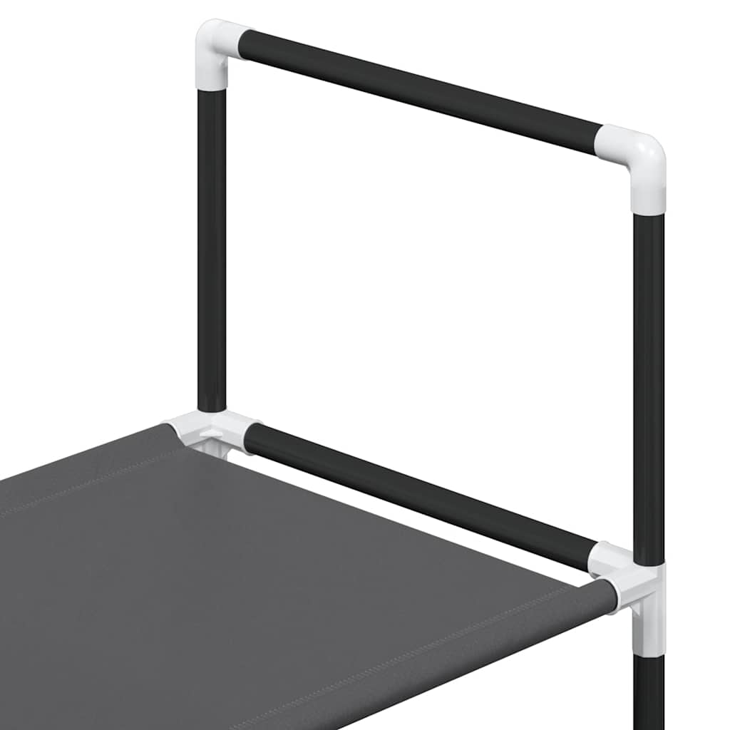 Stalak za cipele 4 razine crni 44x28x77 cm netkana tkanina