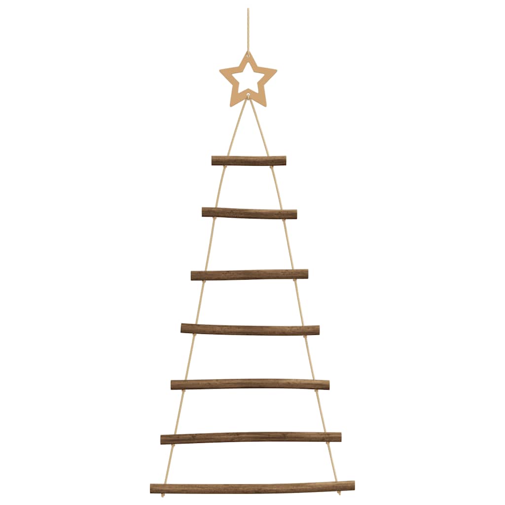 Viseća božićna drvca s vrhom zvijezda 2 kom 42 x 90 cm prirodne grane