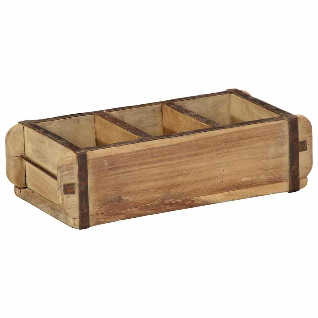 Pladanj 4 pcs Smeđa 30 x 14 x 9 cm Čvrsto drvo iz reciklaže