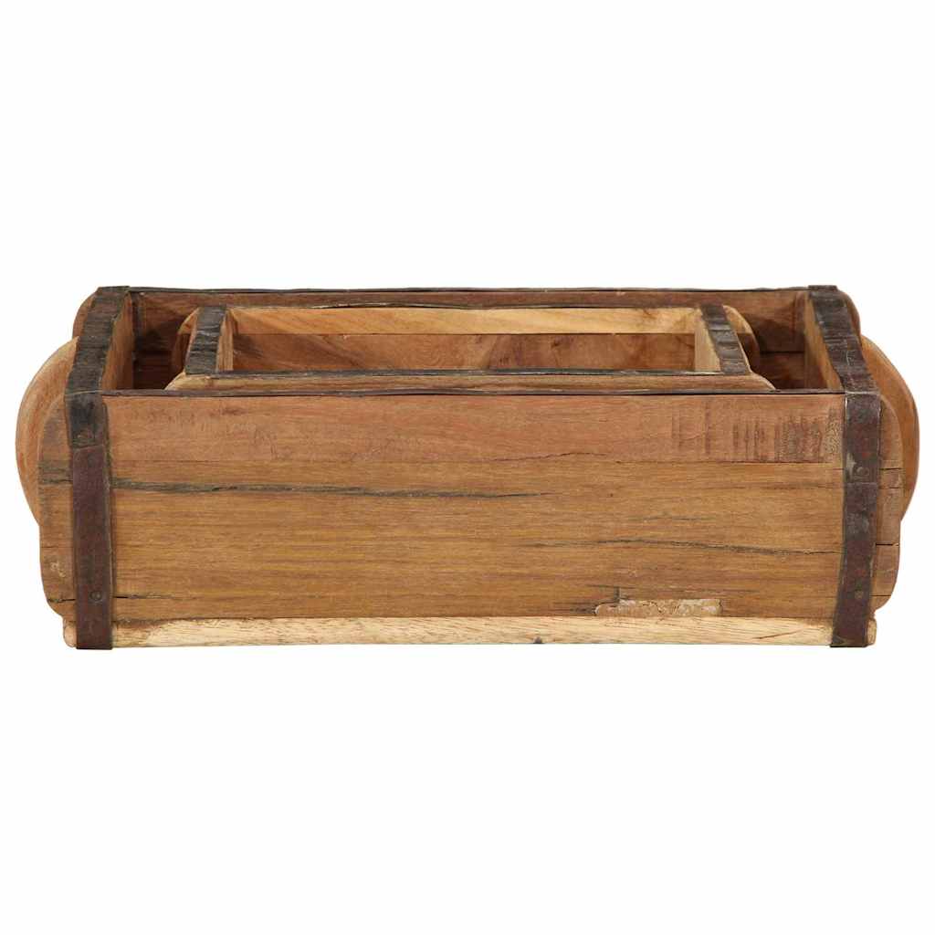 Pladanj 2 pcs Smeđa 29 x 31 x 10 cm Čvrsto drvo iz reciklaže