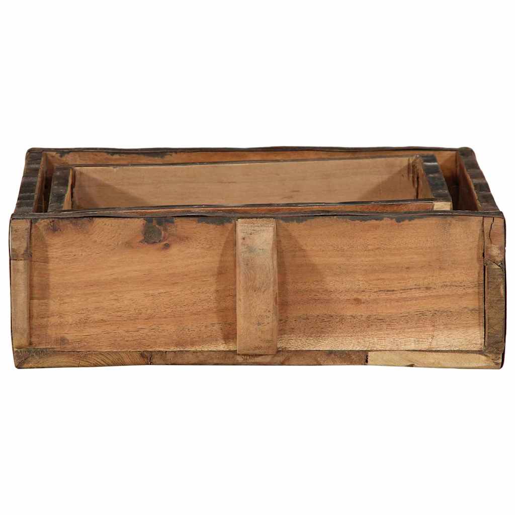 Pladanj 2 pcs Smeđa 29 x 31 x 10 cm Čvrsto drvo iz reciklaže