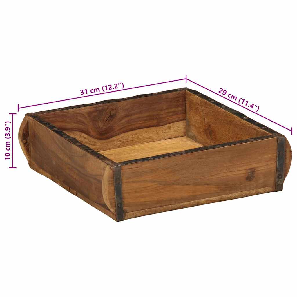 Pladanj Smeđa 29 x 31 x 10 cm Čvrsto drvo iz reciklaže