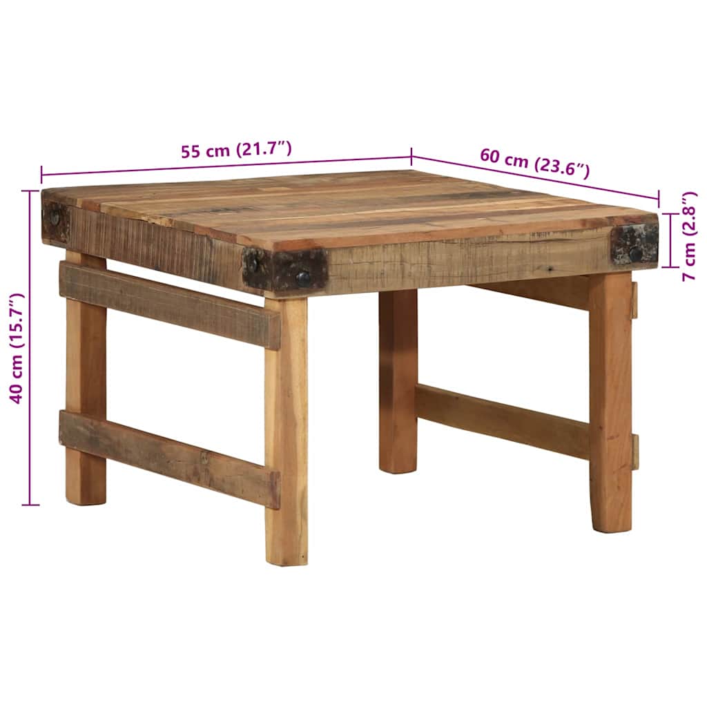 Kava Stol Smeđa 60 x 55 x 40 cm Čvrsto drvo iz reciklaže