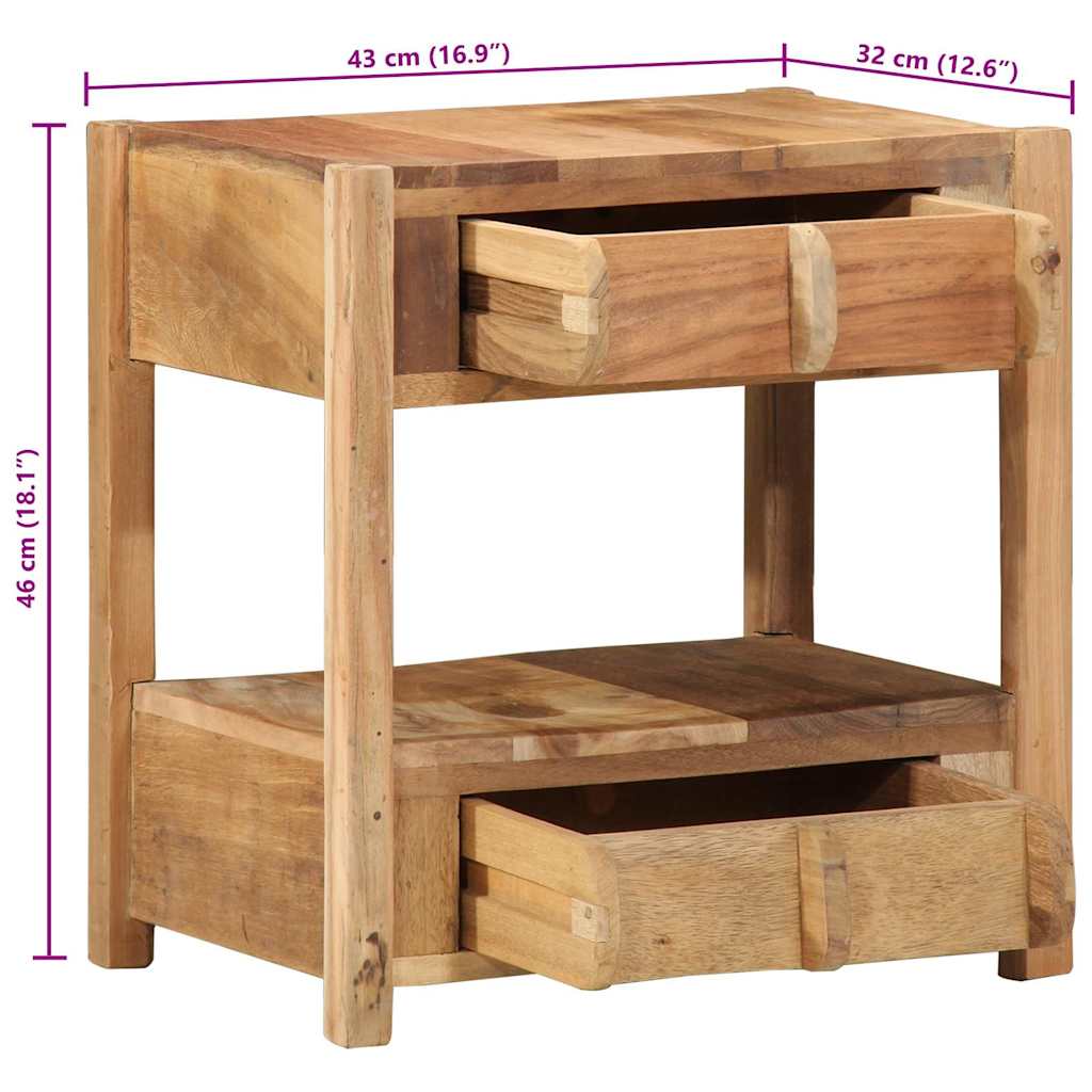 Konačna Stolić Smeđa 43 x 32 x 46 cm Čvrsto drvo iz reciklaže