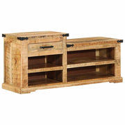 klupa s ladicama s pohranom Smeđa 110 x 35 x 50 cm Grubi Mango