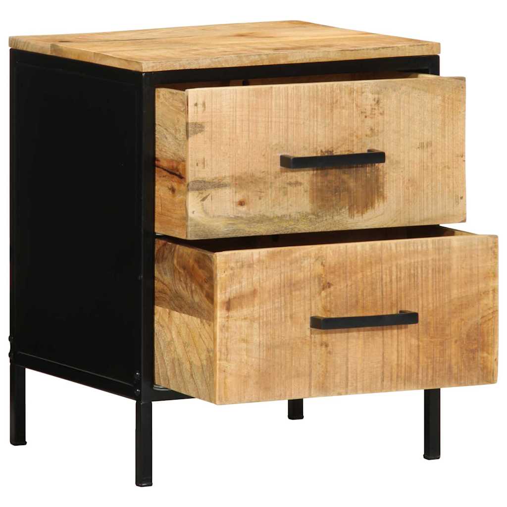 Noćni ormar s ladicama 2 pcs Smeđa i crna 40 x 35 x 50 cm