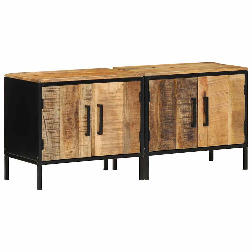 Noćni ormar 2 pcs Smeđa i crna 50 x 30 x 45 cm