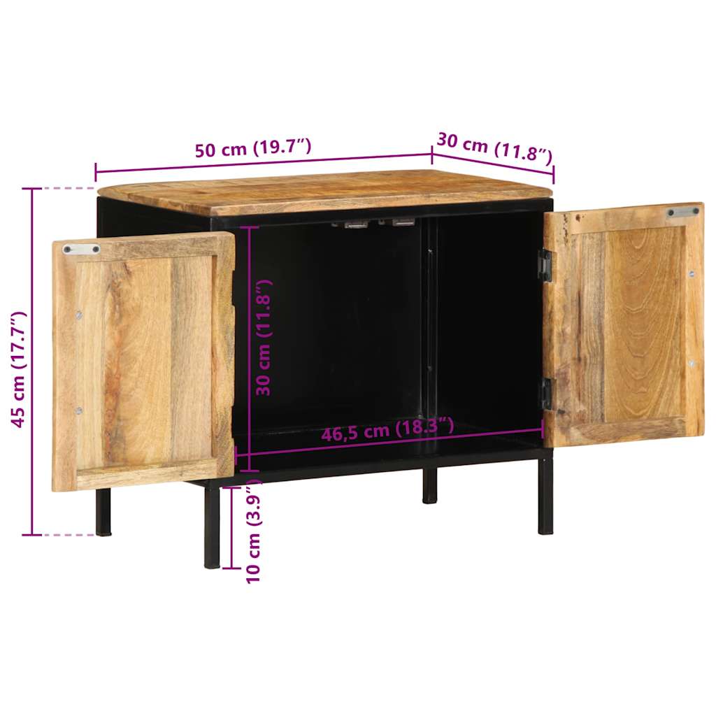 Noćni ormar 2 pcs Smeđa i crna 50 x 30 x 45 cm