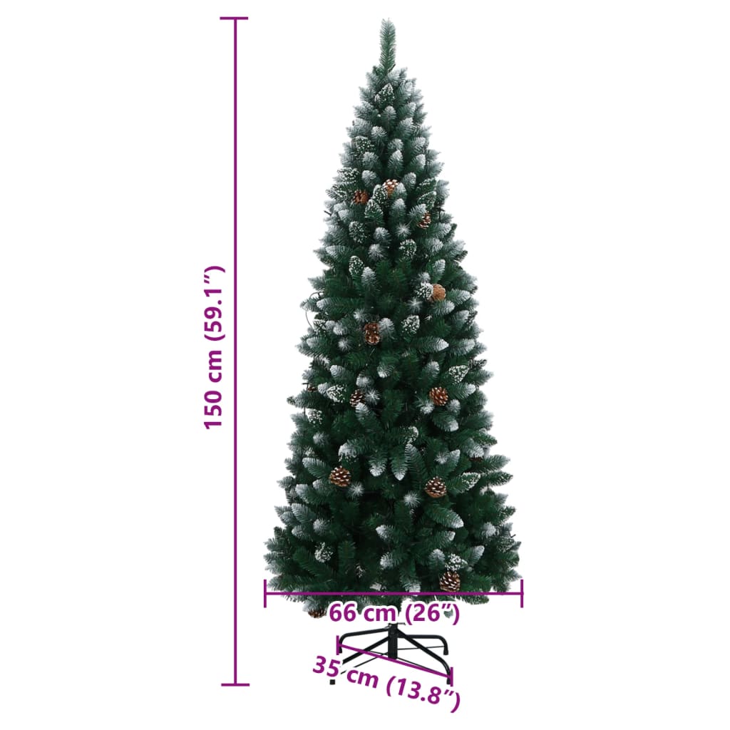 Umjetno božićno drvce sa 150 LED žarulja 150 cm