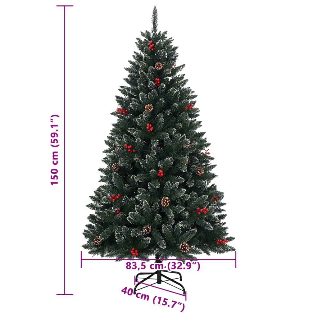 Umjetno božićno drvce sa 150 LED žarulja 150 cm