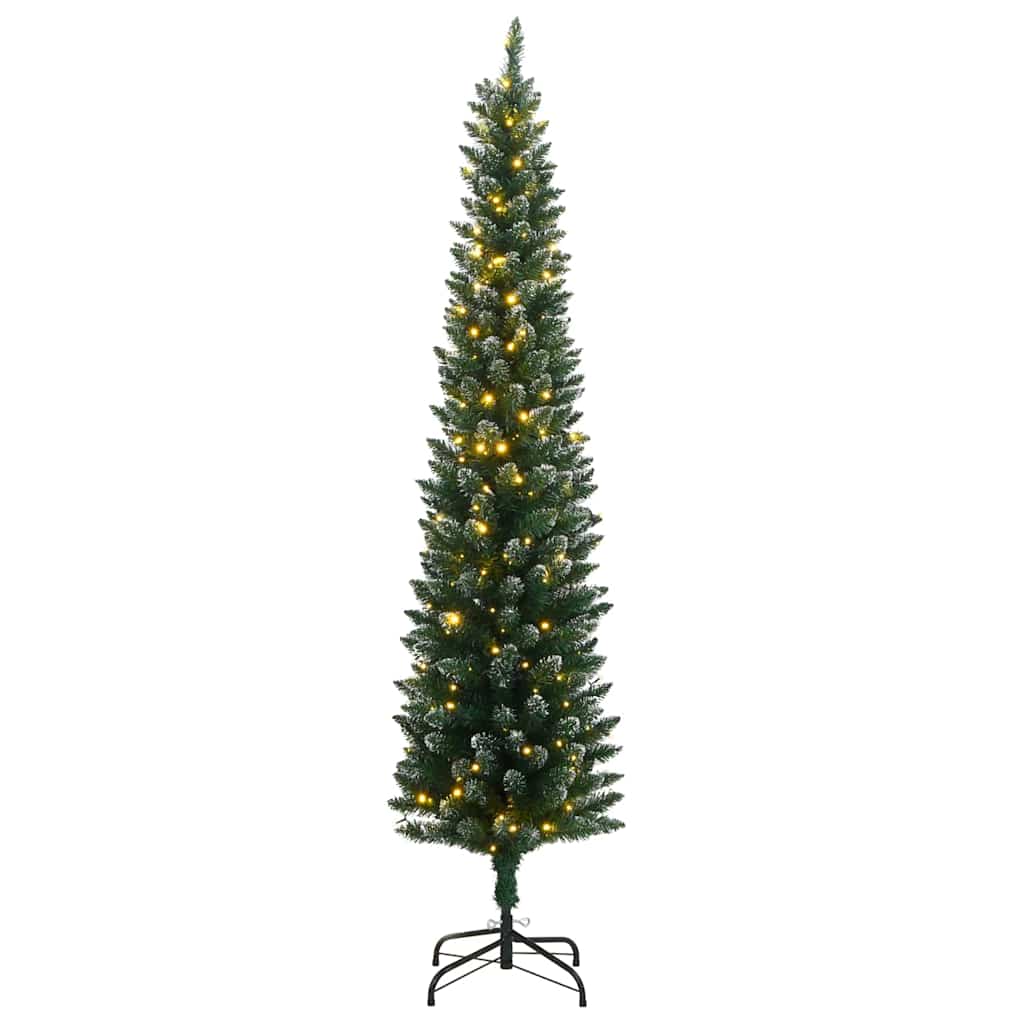 Umjetno tanko božićno drvce s 300 LED žarulja 210 cm