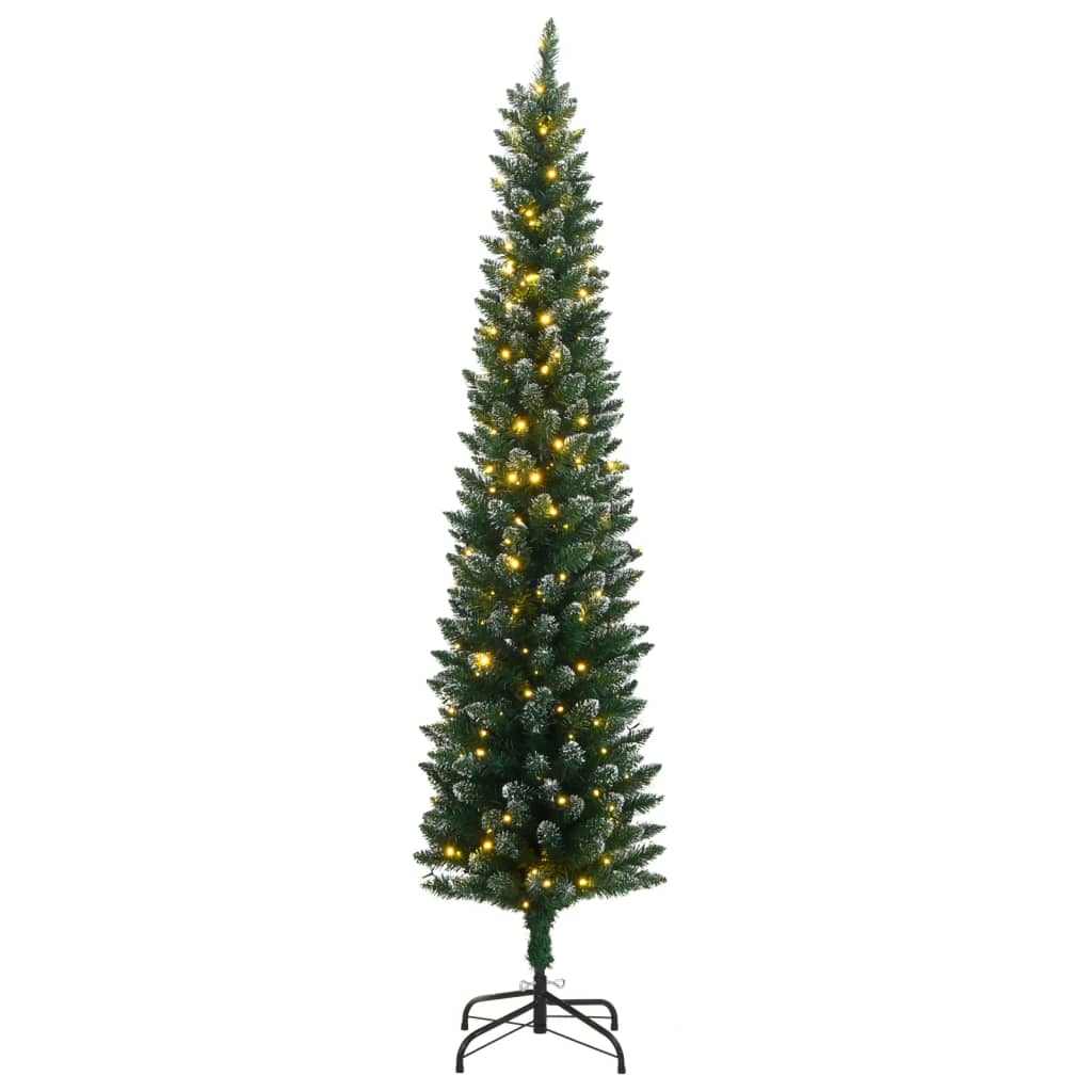 Umjetno tanko božićno drvce s 300 LED žarulja 240 cm