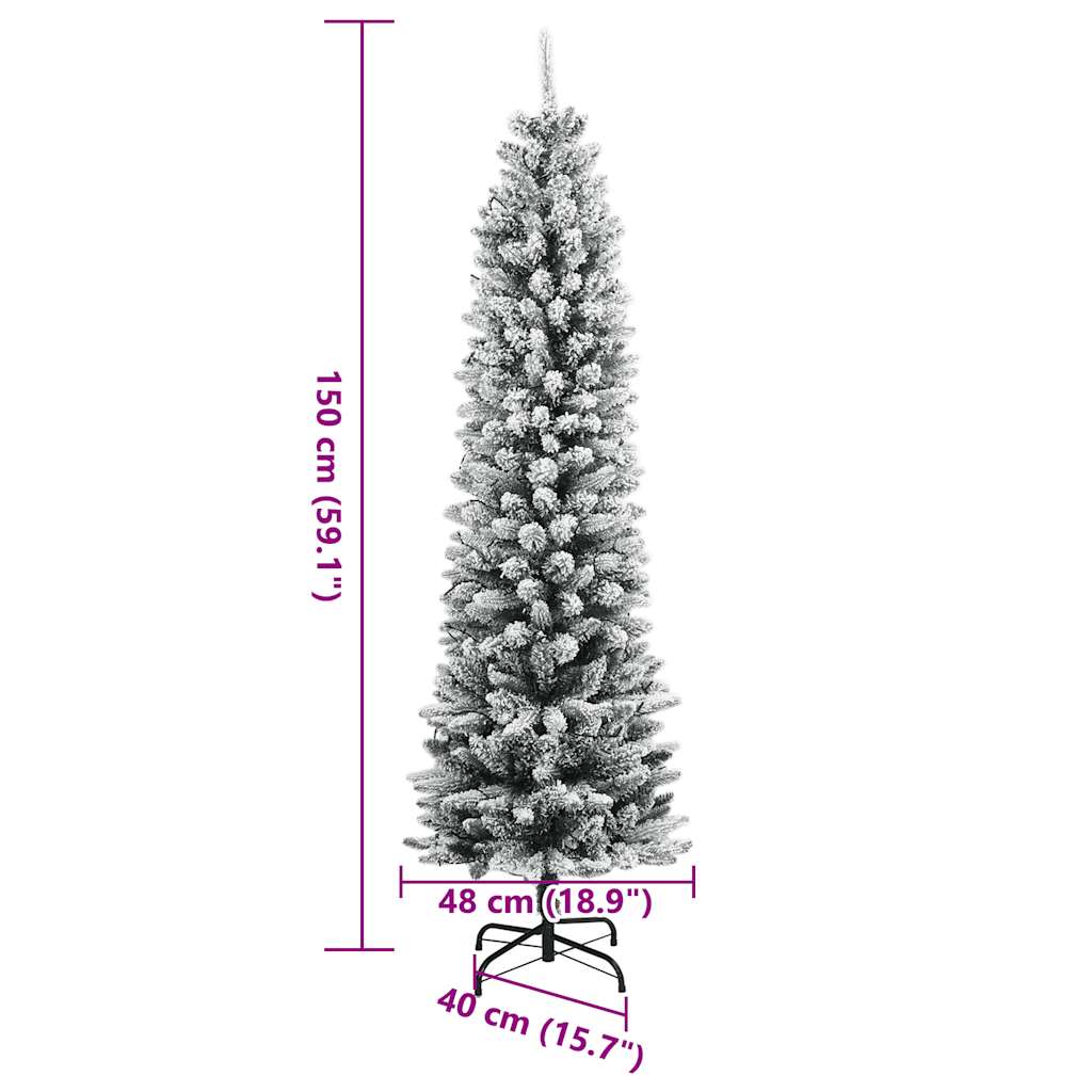 Umjetno božićno drvce sa 150 LED žarulja i snijegom 150 cm