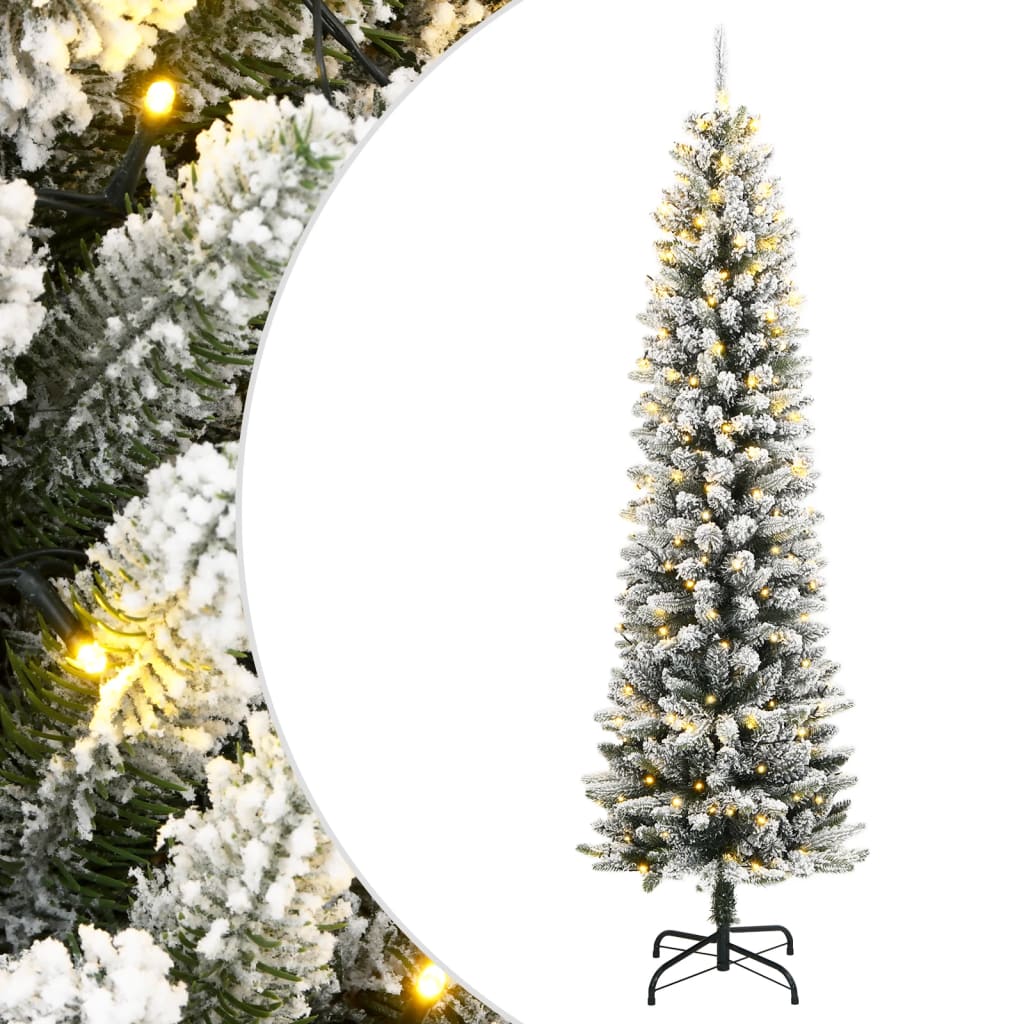 Umjetno božićno drvce s 300 LED žarulja i snijegom 180 cm