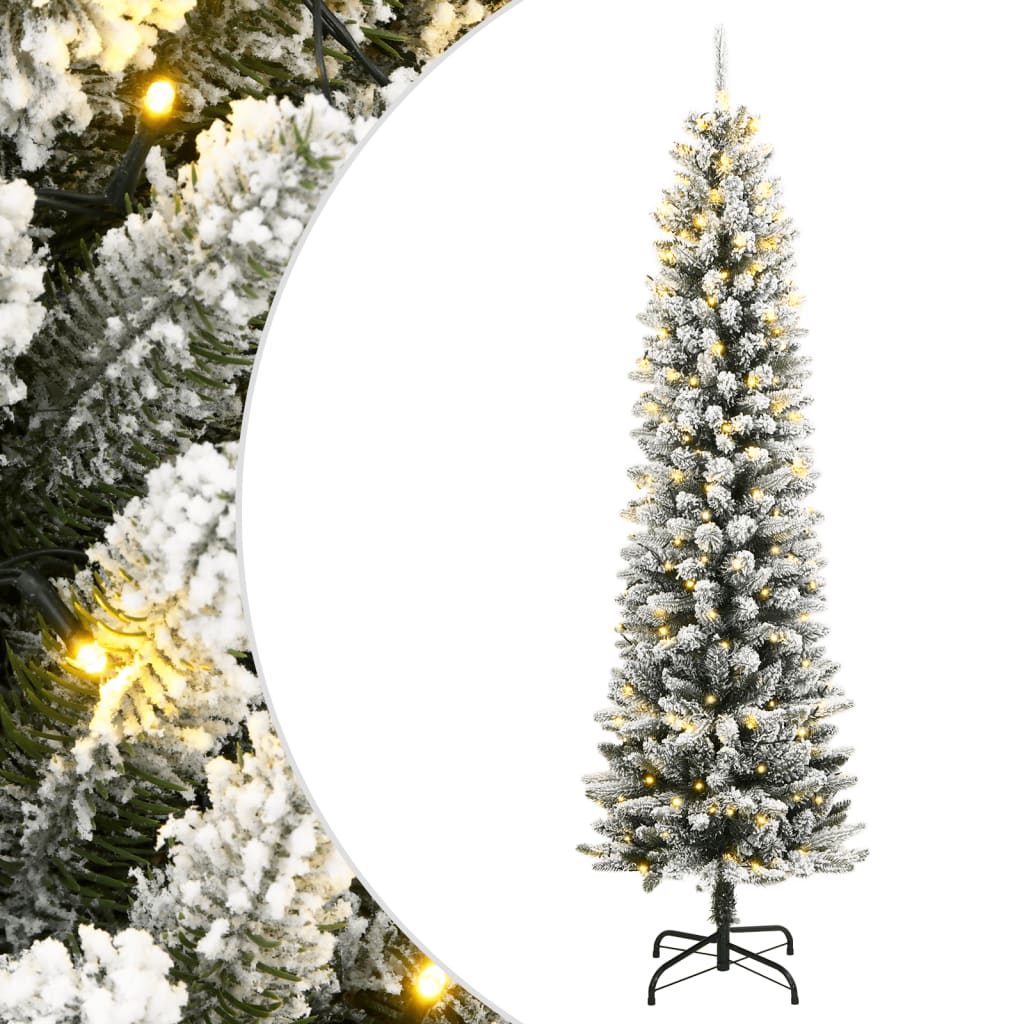 Umjetno božićno drvce s 300 LED žarulja i snijegom 210 cm