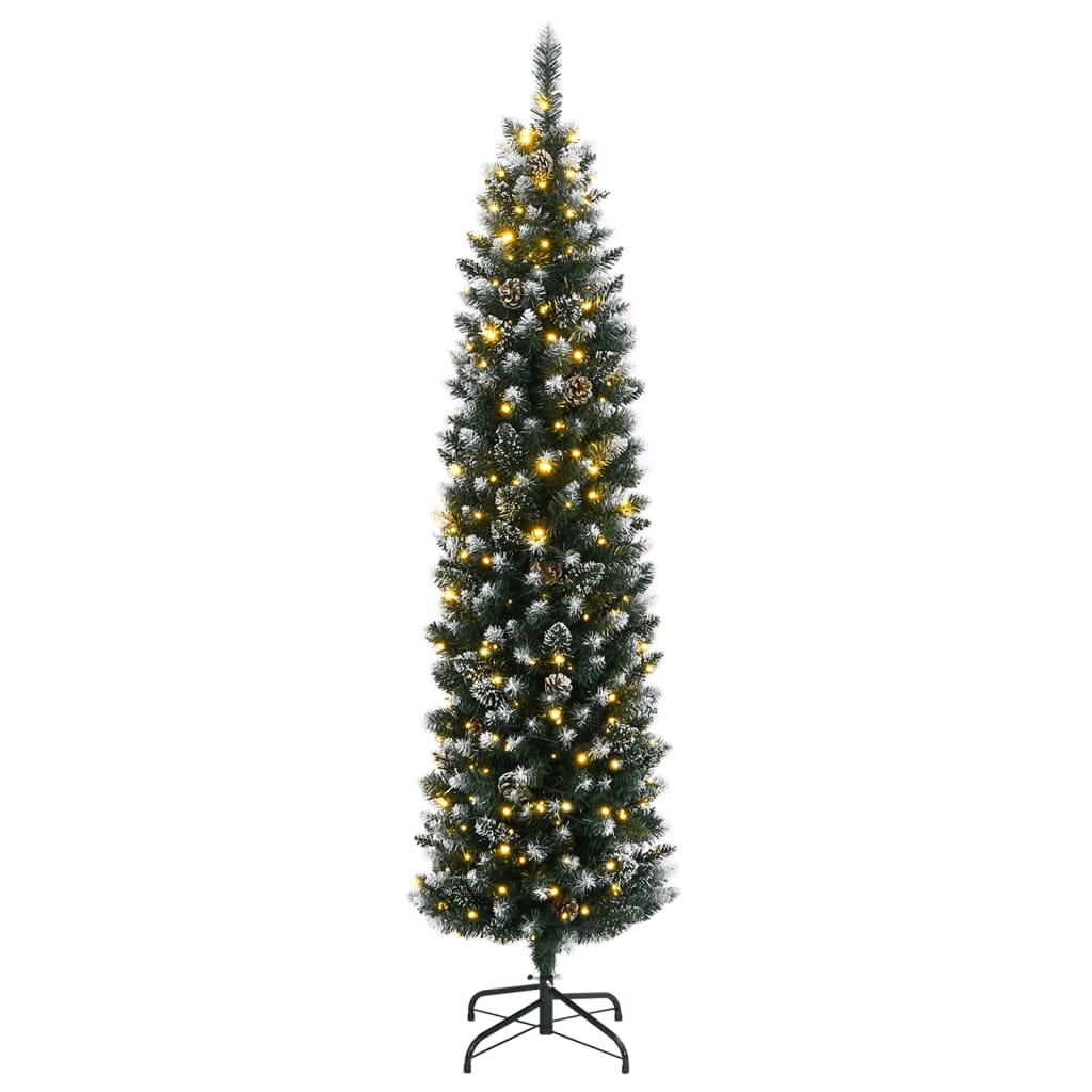 Umjetno tanko božićno drvce s 300 LED žarulja 210 cm