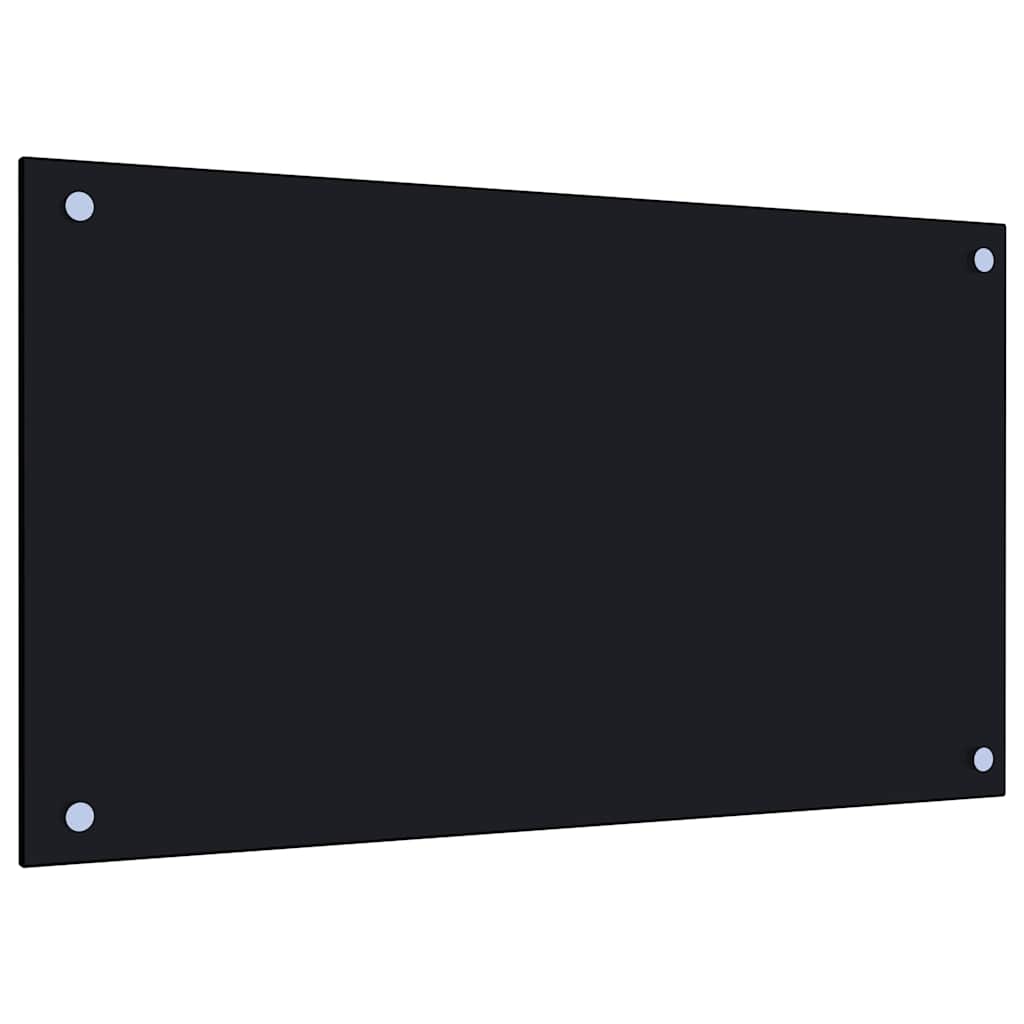 Kuhinjske zaštite od prskanja 2 kom crne 70 x 40 cm staklene
