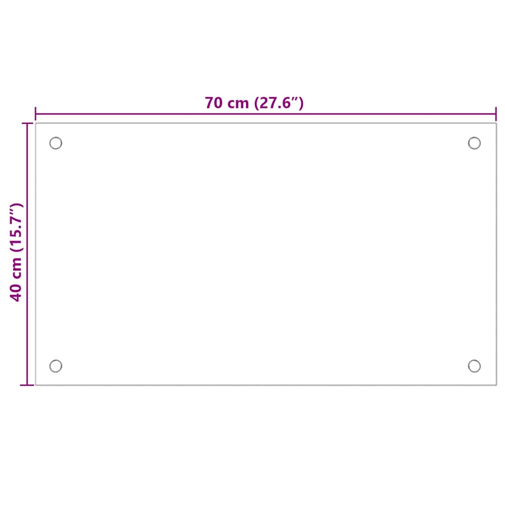 Kuhinjske zaštite od prskanja 2 kom crne 70 x 40 cm staklene