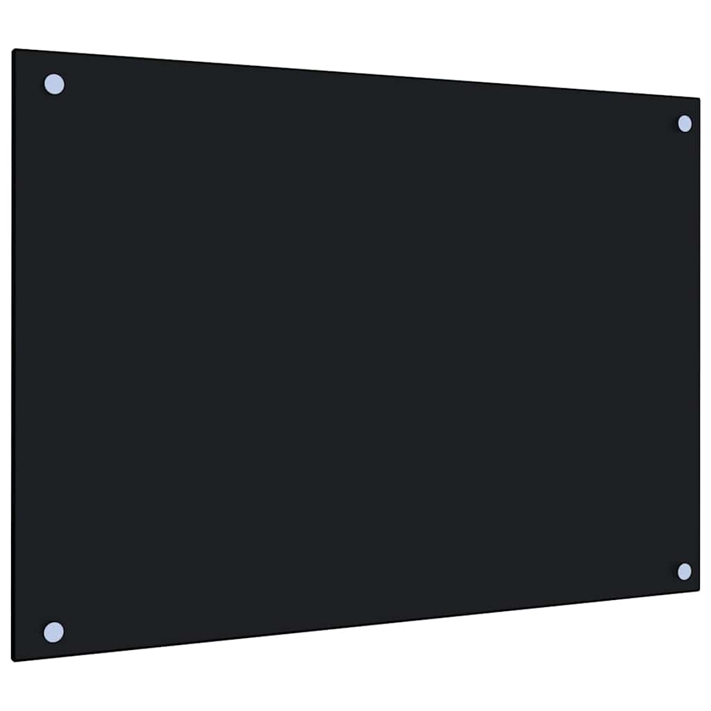 Kuhinjske zaštite od prskanja 2 kom crne 70 x 50 cm staklene