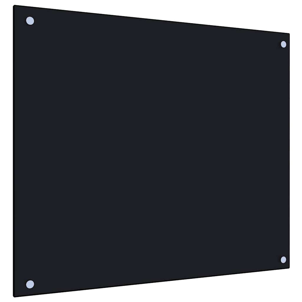 Kuhinjske zaštite od prskanja 2 kom crne 70 x 60 cm staklene