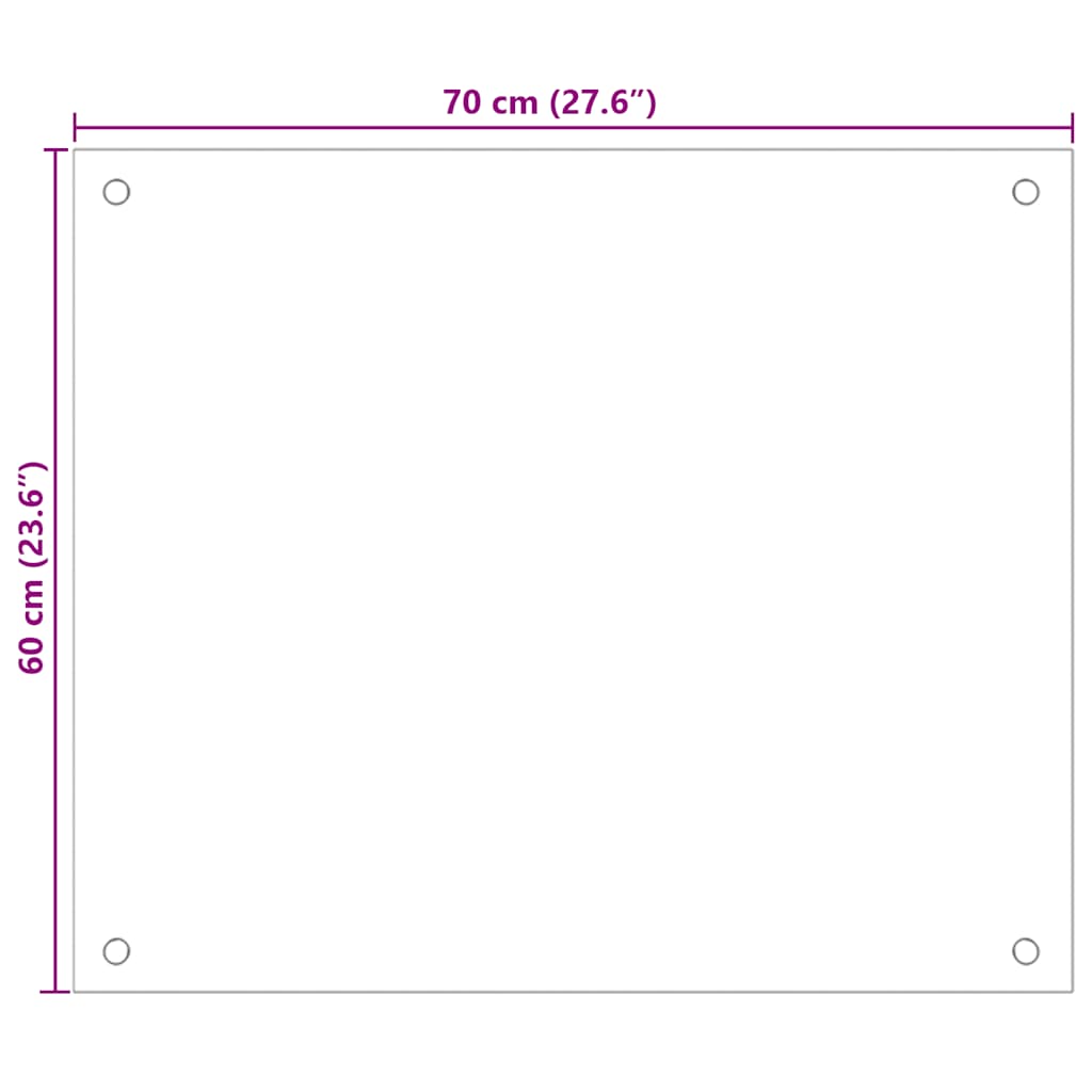 Kuhinjske zaštite od prskanja 2 kom crne 70 x 60 cm staklene