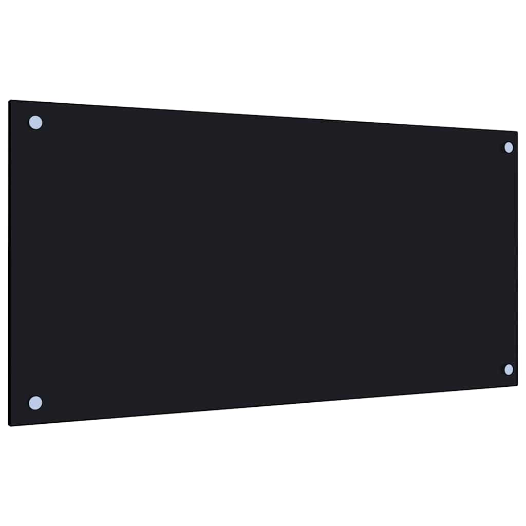 Kuhinjske zaštite od prskanja 2 kom crne 80 x 40 cm staklene