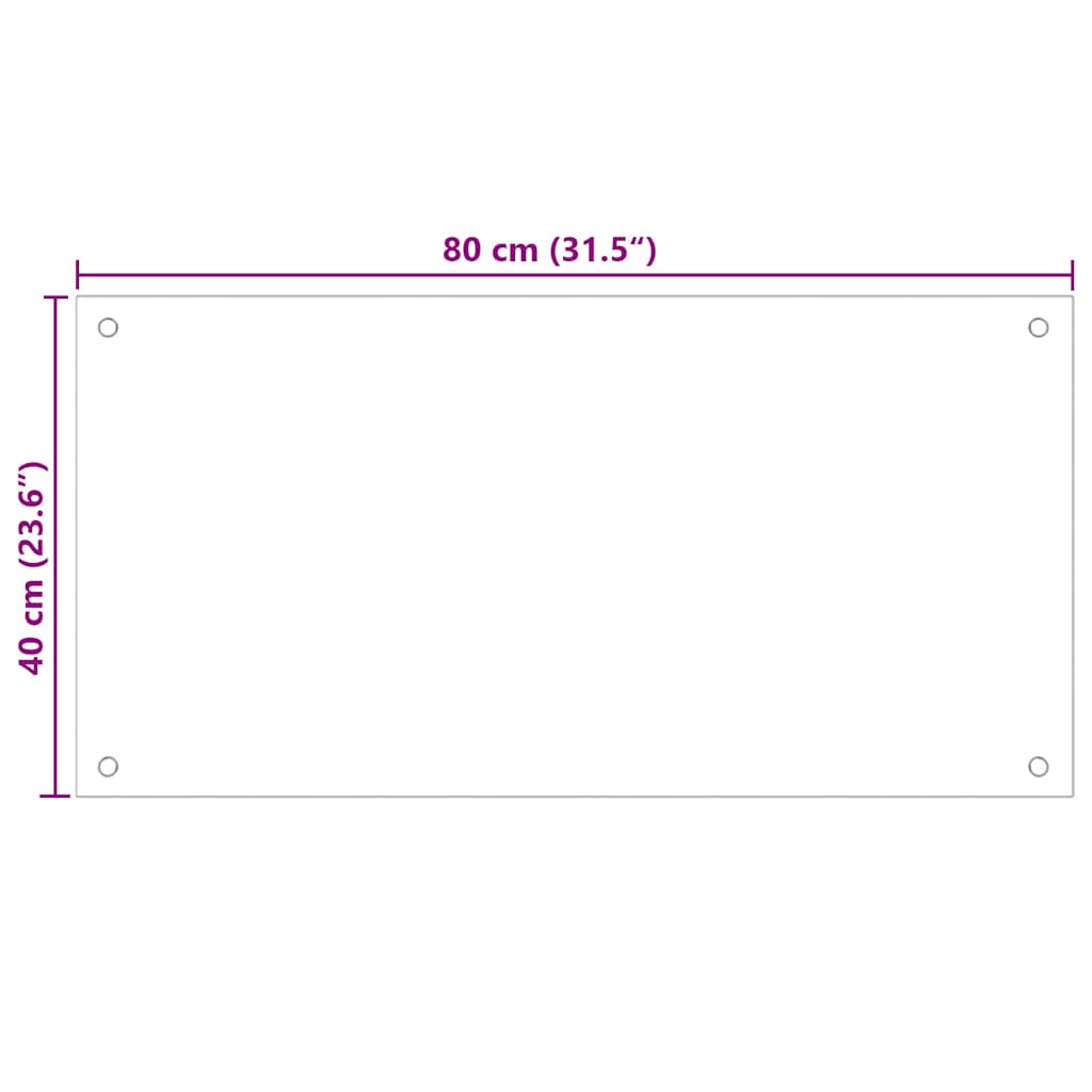 Kuhinjske zaštite od prskanja 2 kom crne 80 x 40 cm staklene