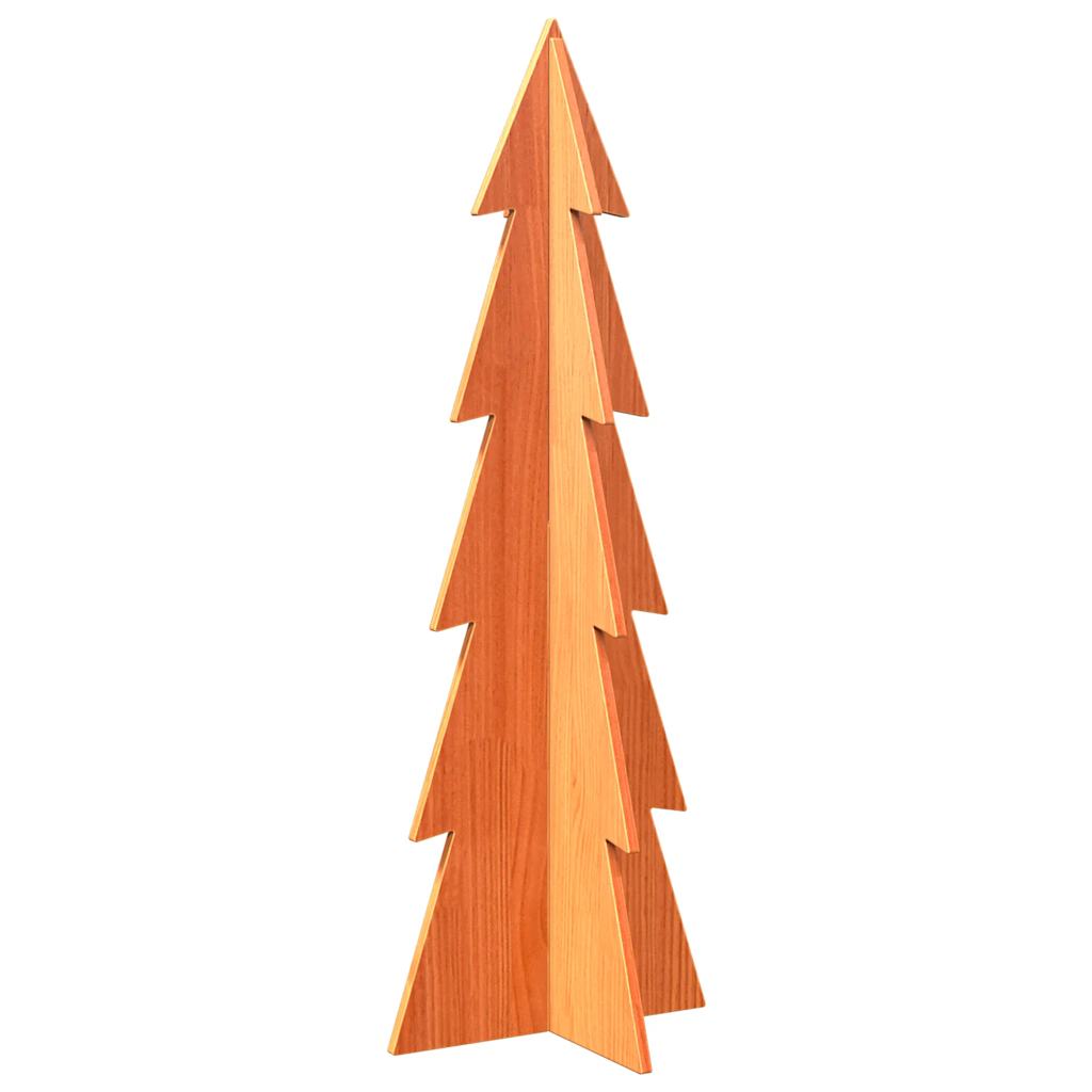 Drveno ukrasno božićno drvce voštano smeđi 112 cm od borovine