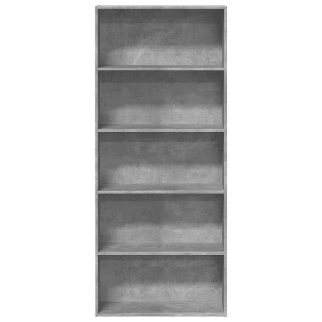 Ormarić za knjige beton sivi 80x30x189 cm konstruirano drvo