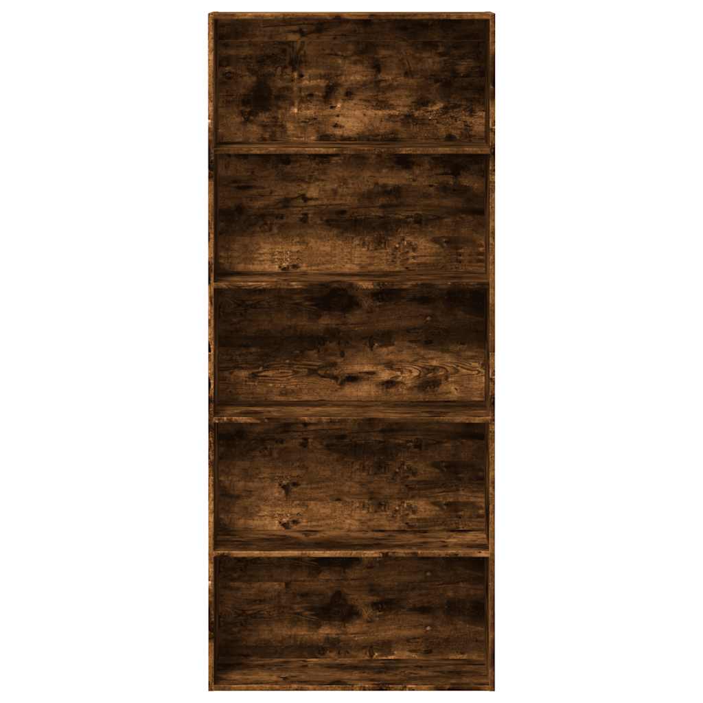 Ormar za knjige dimljeni hrast 80x30x189 cm konstruirano drvo