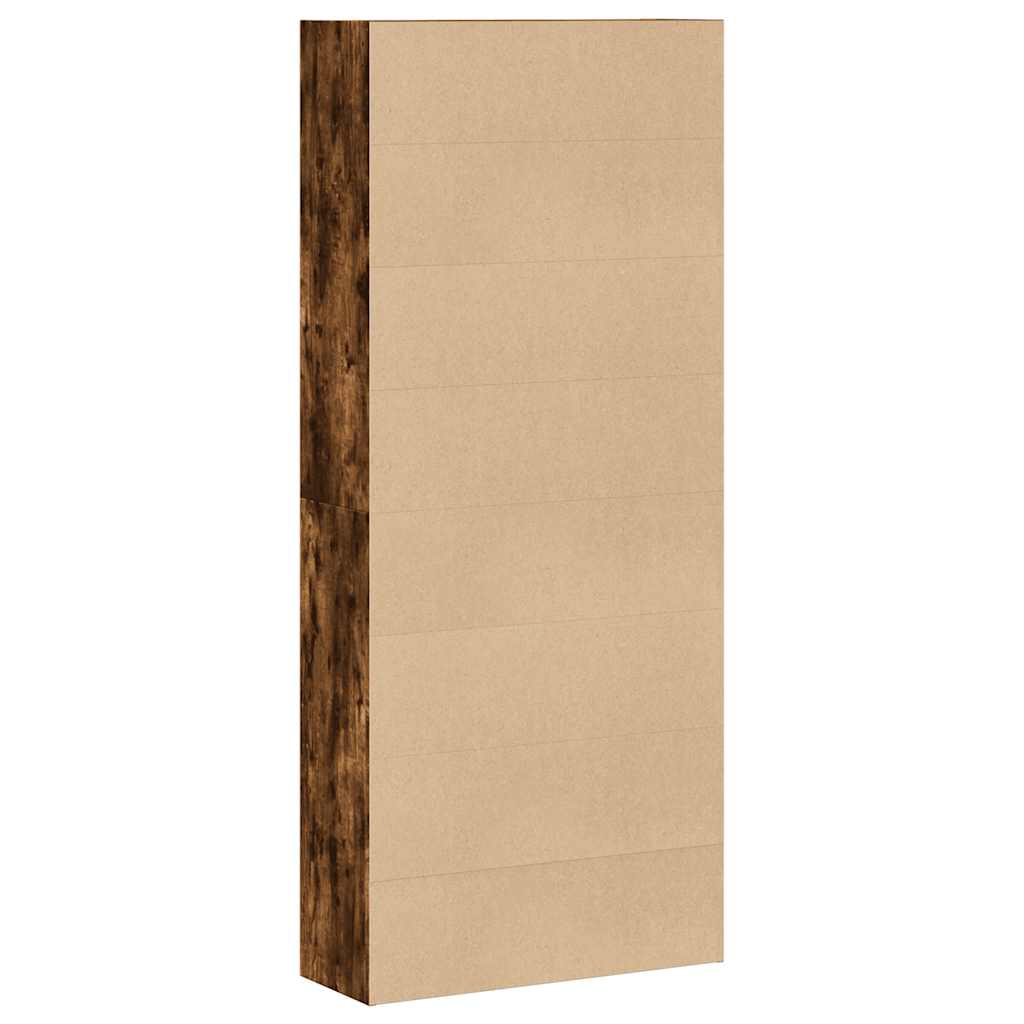 Ormar za knjige dimljeni hrast 80x30x189 cm konstruirano drvo