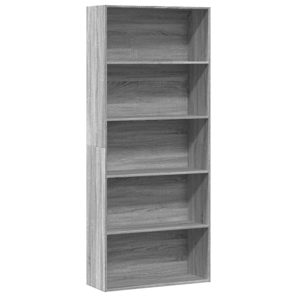 Ormar za knjige Sivi Sonoma 80x30x189 cm Konstruirano drvo