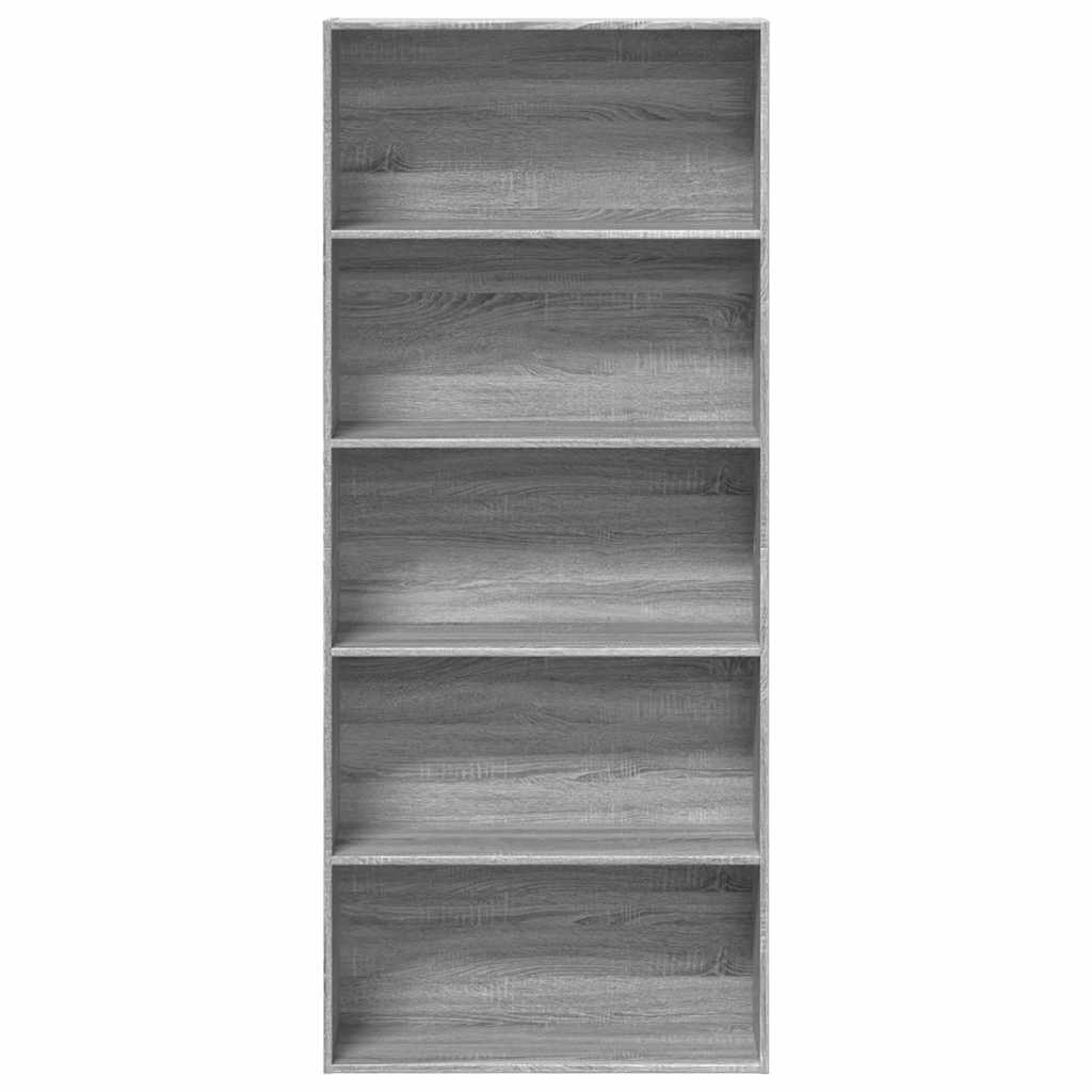 Ormar za knjige Sivi Sonoma 80x30x189 cm Konstruirano drvo