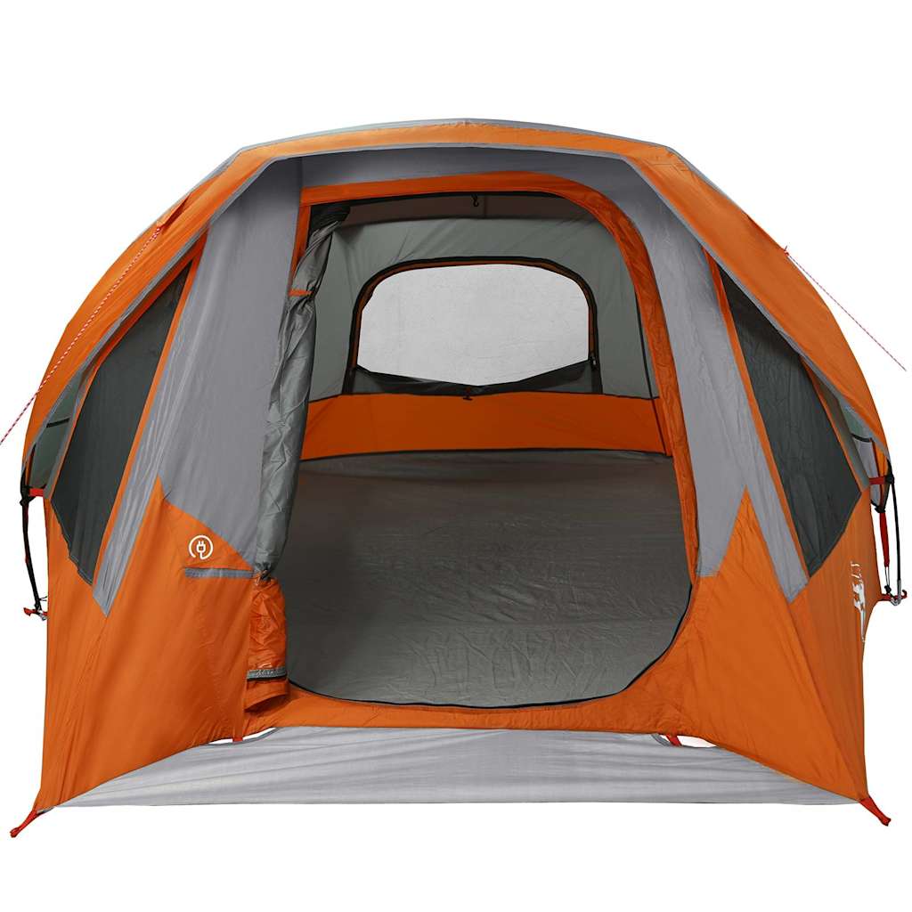 Šator za kampiranje Kabina za 4 osobe sivo-narančasta Vodootporna
