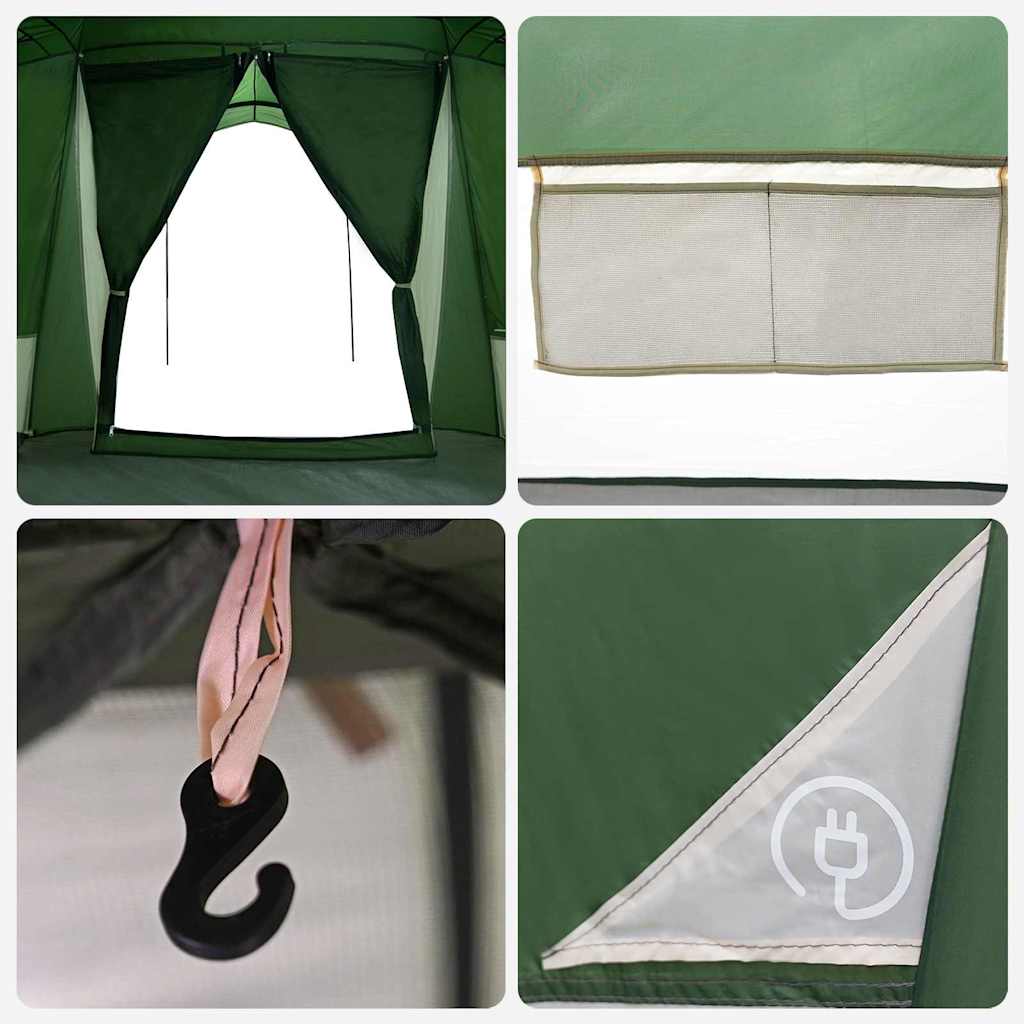 Obiteljski šator s krovom Zelena i Siva 721 x 335 x 212 cm