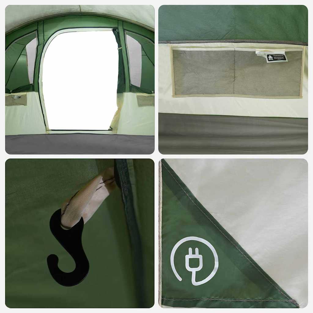 Obiteljski šator s krovom Zelena i bijela 576 x 325 x 213 cm