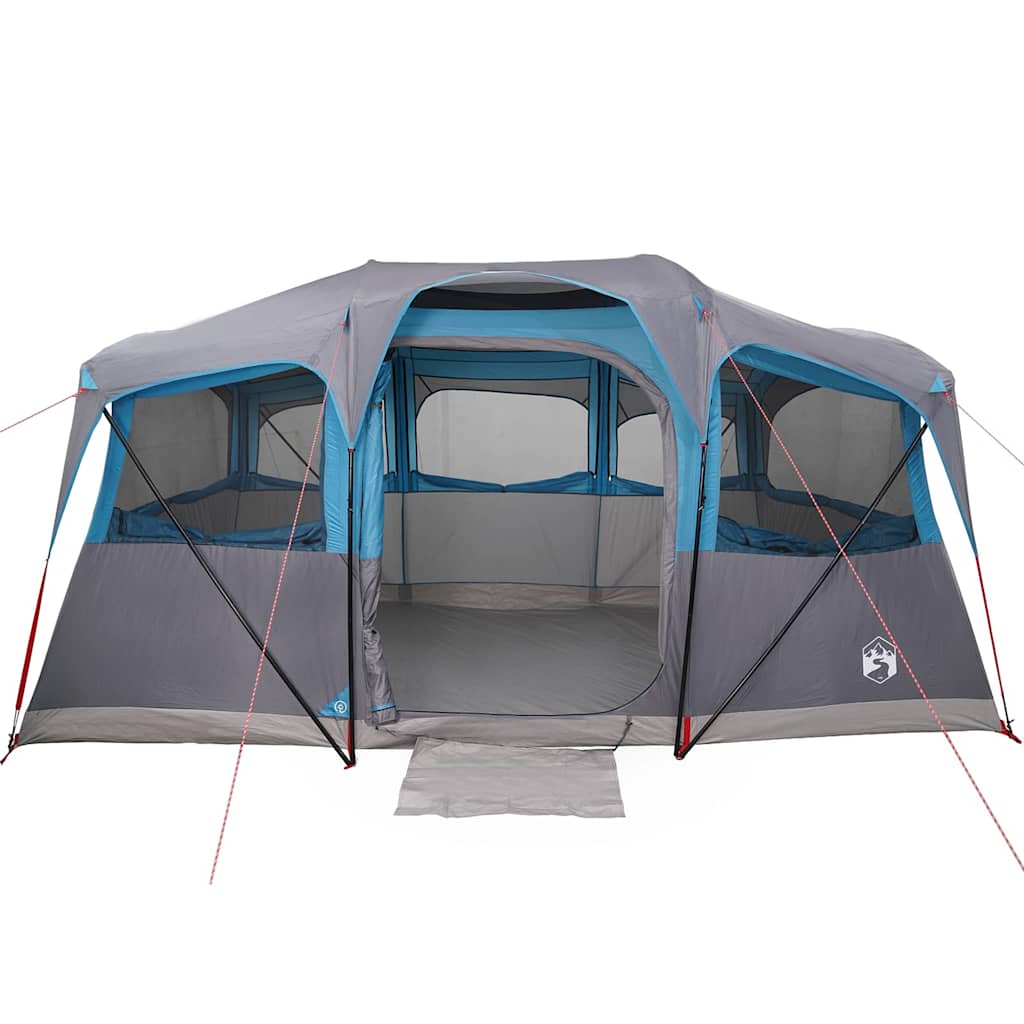 Obiteljski šator s krovom Plava i siva 435 x 255 x 216 cm
