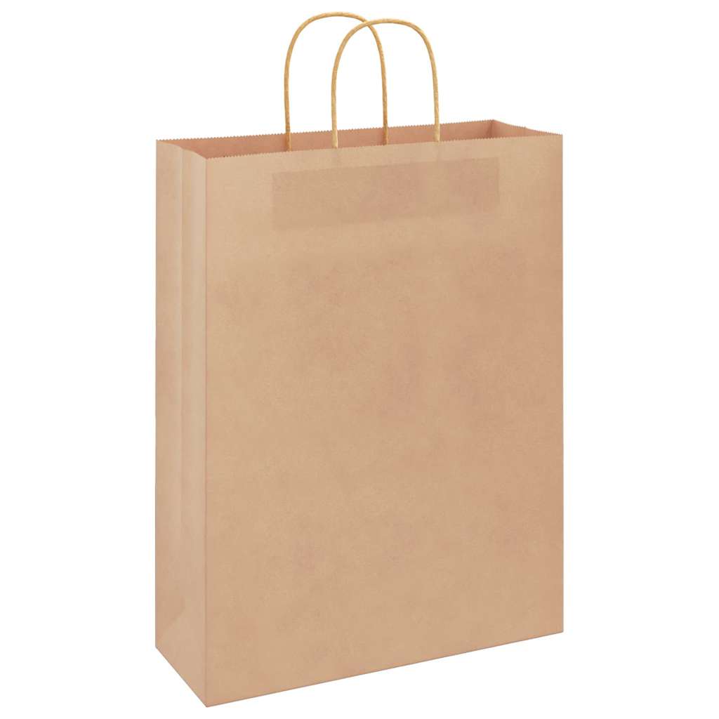 Papirnate vrećice 50 kom s ručkama smeđe 32x12x42 cm