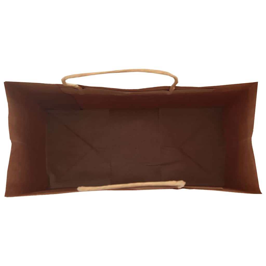 Papirnate vrećice 250 kom s ručkama smeđe 26x12x35 cm