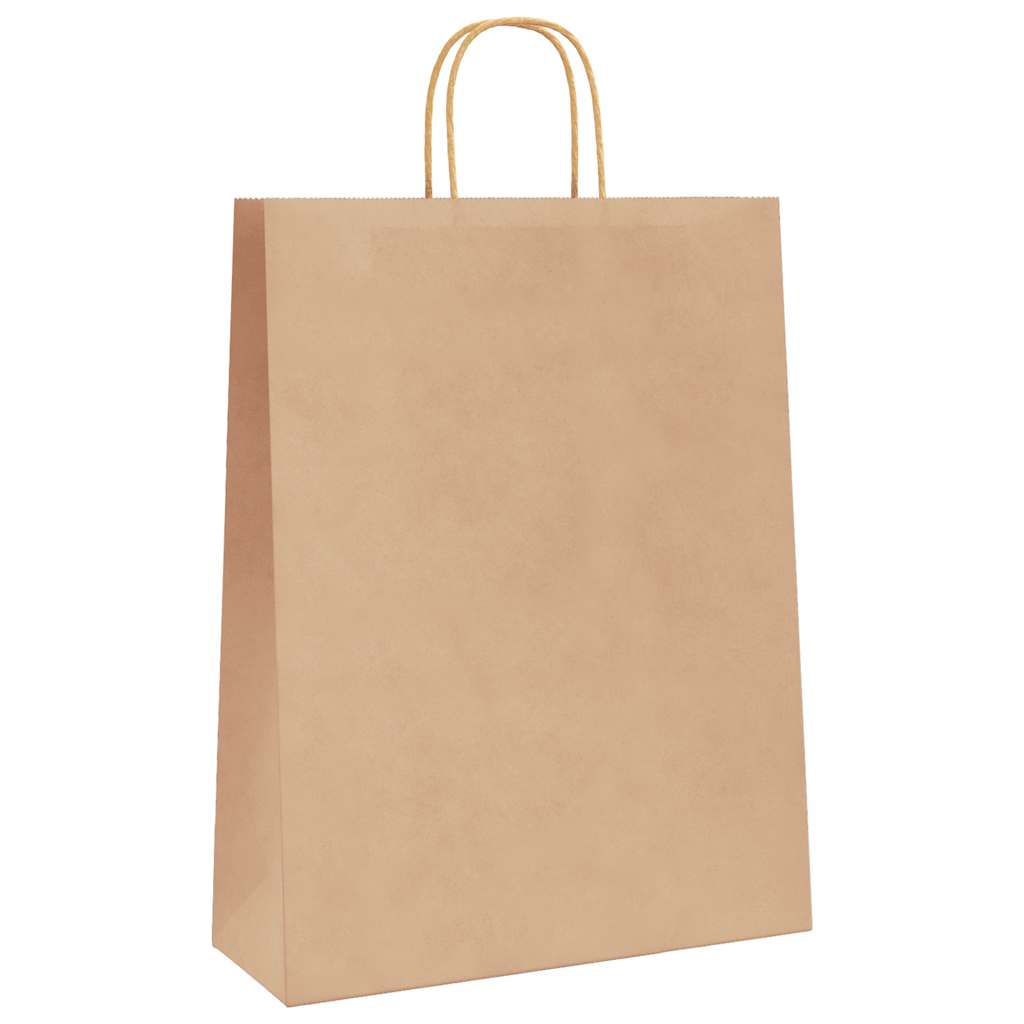 Papirnate vrećice 250 kom s ručkama smeđe 32x12x42 cm