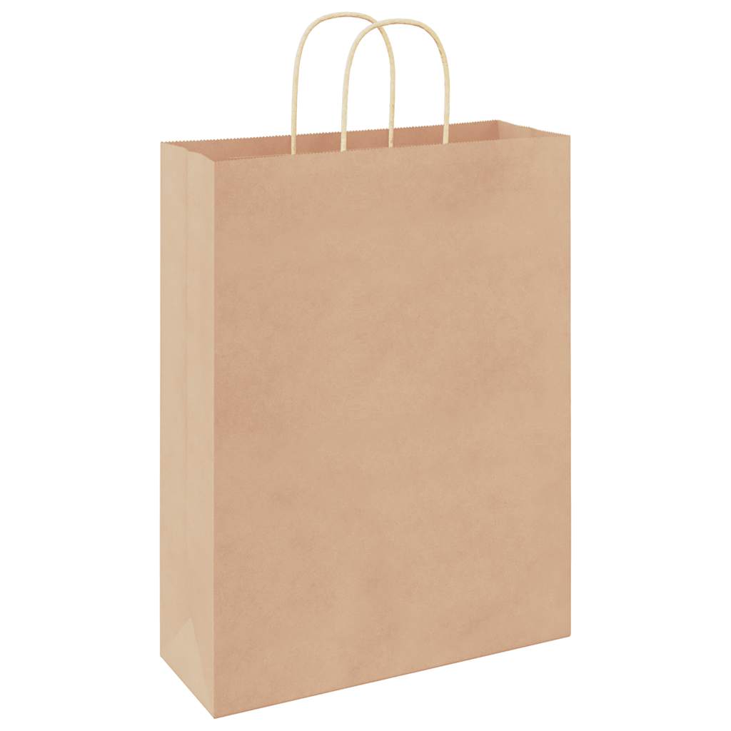 Papirnate vrećice 250 kom s ručkama smeđe 32x12x42 cm