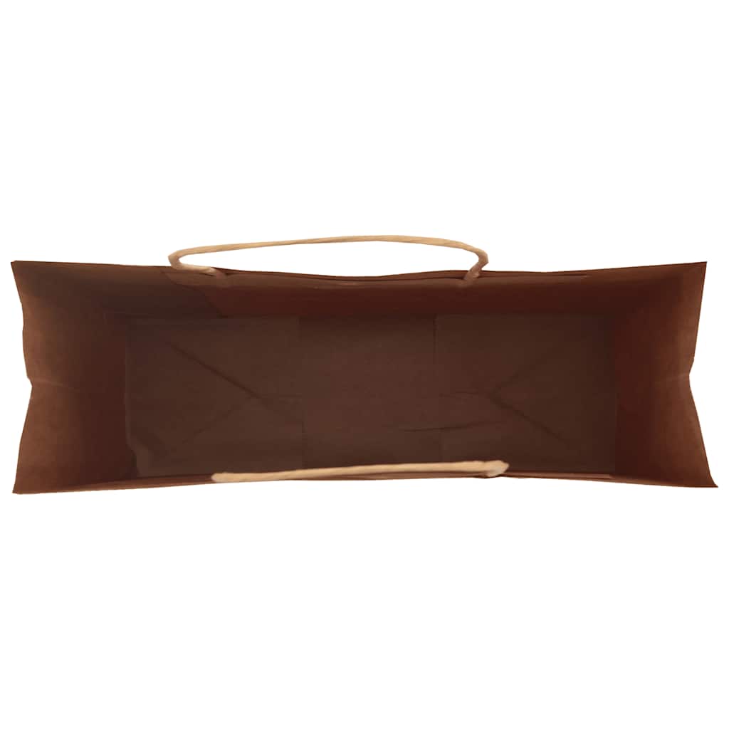 Papirnate vrećice 250 kom s ručkama smeđe 32x12x42 cm