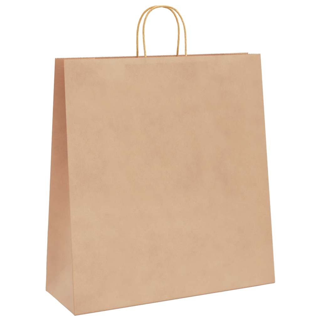 Papirnate vrećice 250 kom s ručkama smeđe 45x17x48 cm