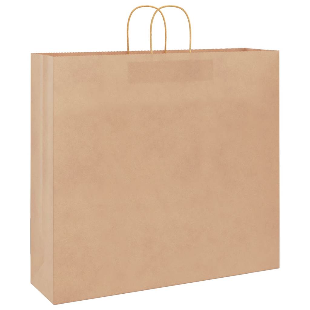 Papirnate vrećice 250 kom s ručkama smeđe 54x15x49 cm